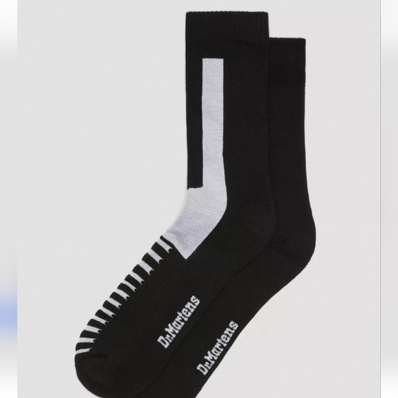 NWT Men's Dr. Martens The Double Doc Black and White Casual Socks - Picture 2 of 5